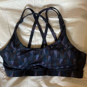 Guc Women's lululemon Geometric black purple blue Sports Bra